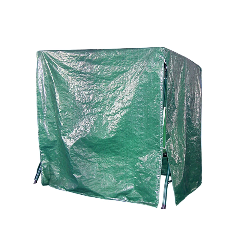 Factory sale competitive price outdoor dustproof and waterproof green PE material swing chair cover