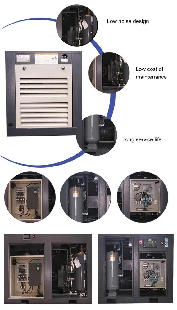 Langair screw industrial 100hp 75kw air compressor prices