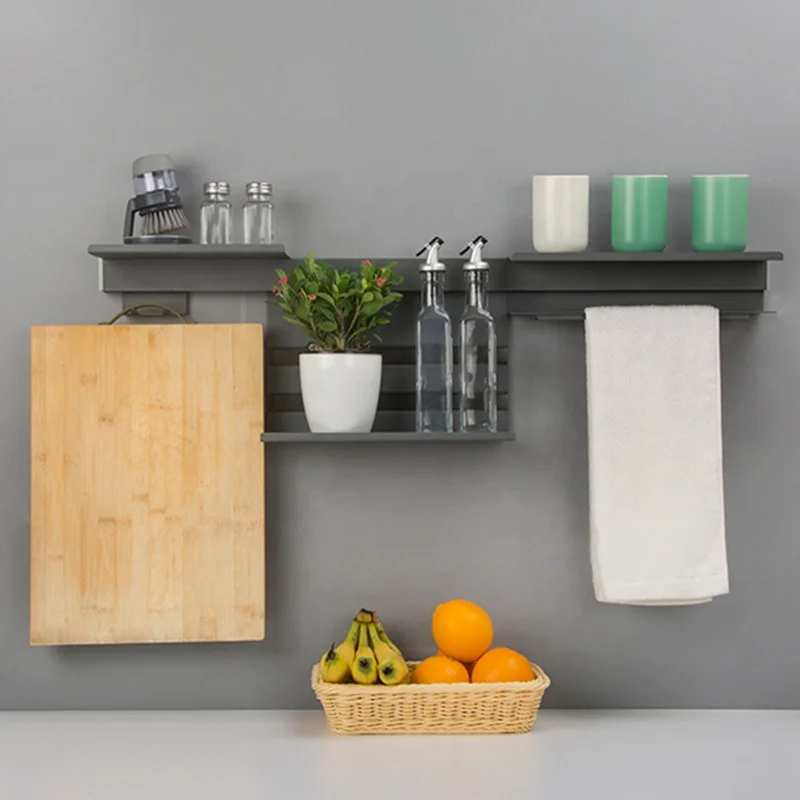 Lanboni kitchen adjustable wall mounted dish storage rack