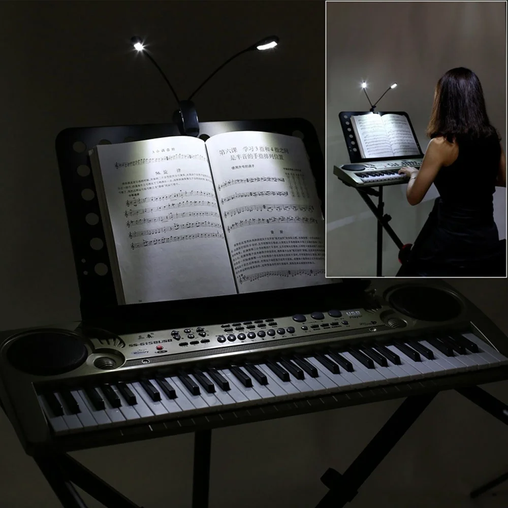 Clip Reading Lights  Book Lights USB and Battery Operated 4 Levels Brightness Portable LED Book Light for Reading Piano Travel