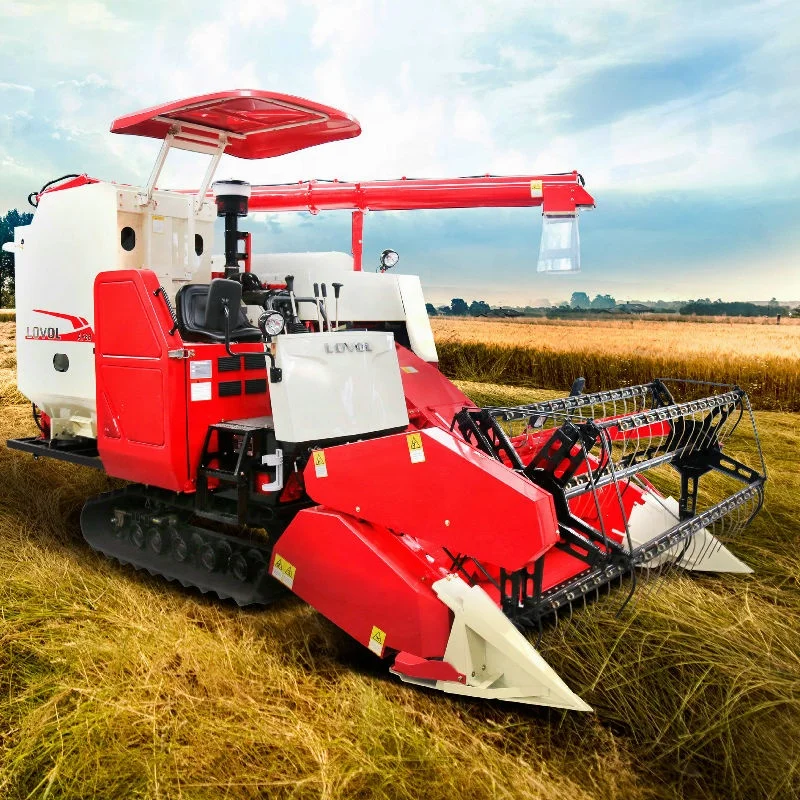 
Chinese Rice Reaper Wheat Grain Combine Harvesters Crawler Harvesting Machine Rubber Track AF108 