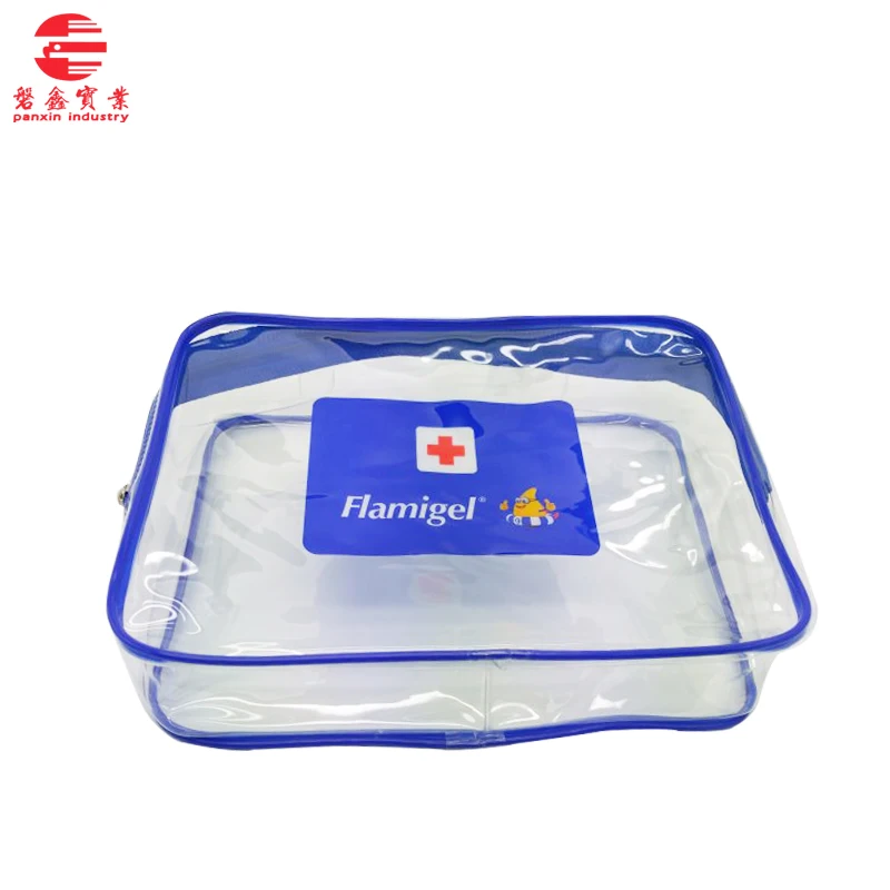 Zip Lock Bag for Medical First Aid Kit Transparent Slider Frosted Plastic Slider PVC Gravure Printing Suit Gift Promotion 1000