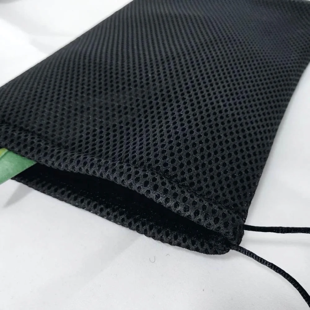 Custom Factory Design Black Gift Drawstring Mesh Bag