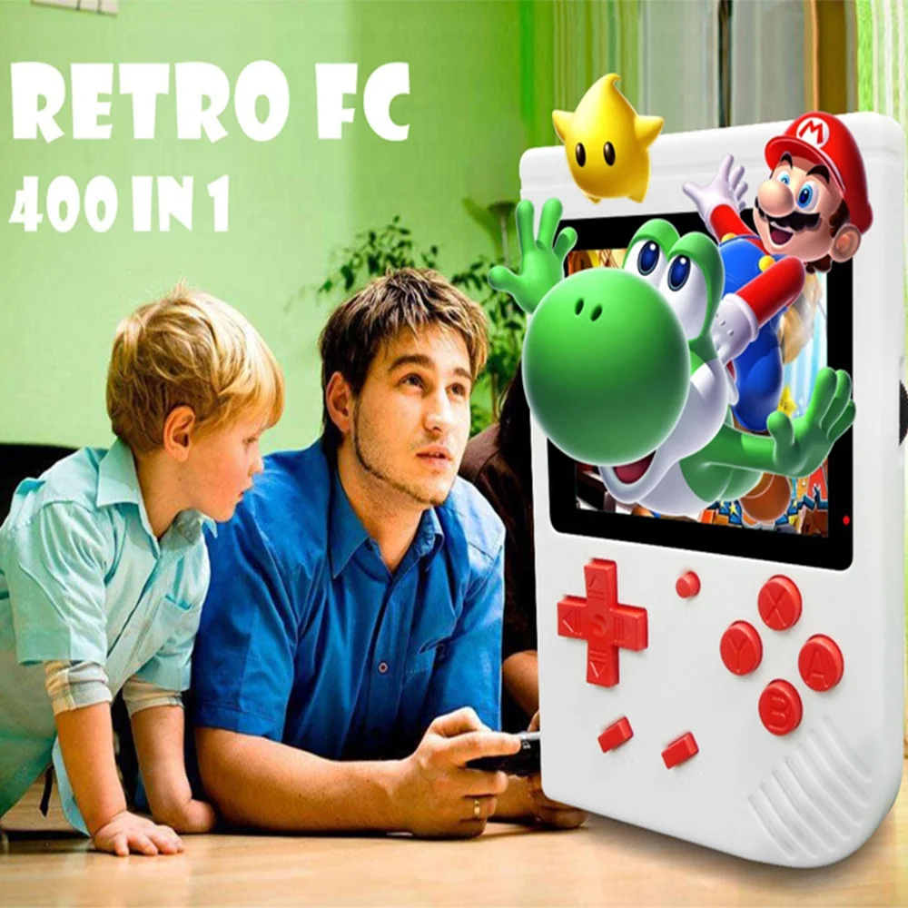 Ретро Gme 8 бит игровой автомат с 400 игры preinside портативный 400 В 1 игровая консоль