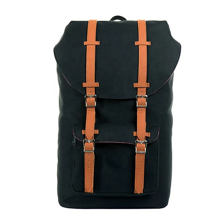 
2020 New Arrival Little America Black 25L Leisure Canvas Laptop Backpack 