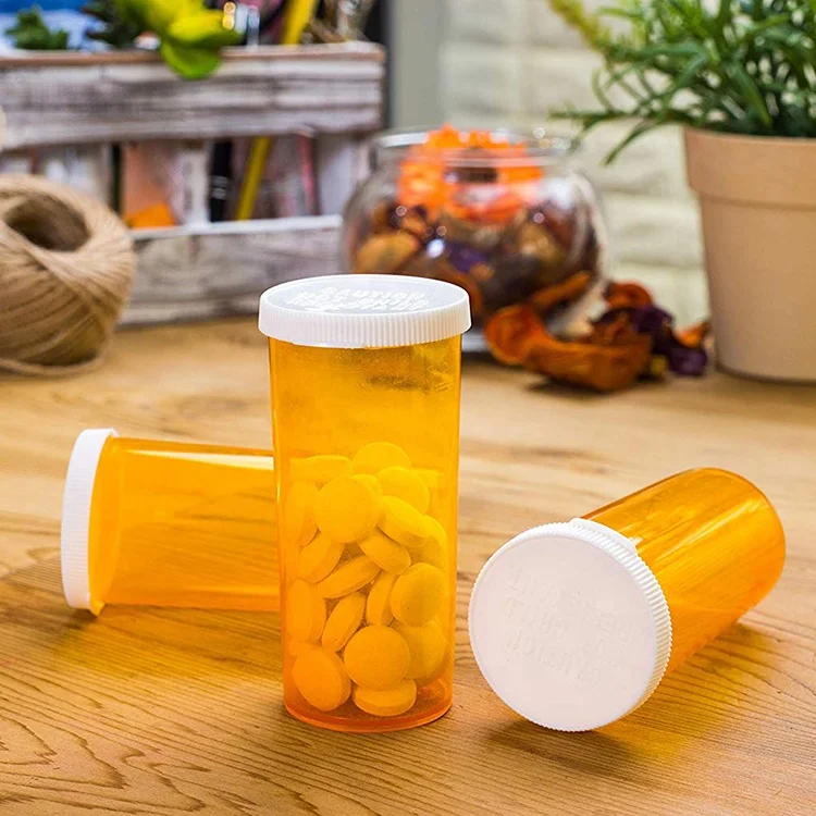 Travel Sub-Bottle Prescription Bottles Custom Pill Bottle 16 Dram Plastic Vial with Lid