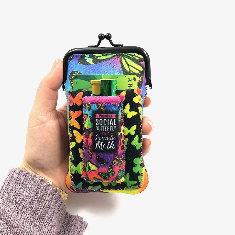 Свежеприбывшие розетки из неопрена подарка сигареты держатель Чехол Сумочка с отделением для денег Зажигалка карман