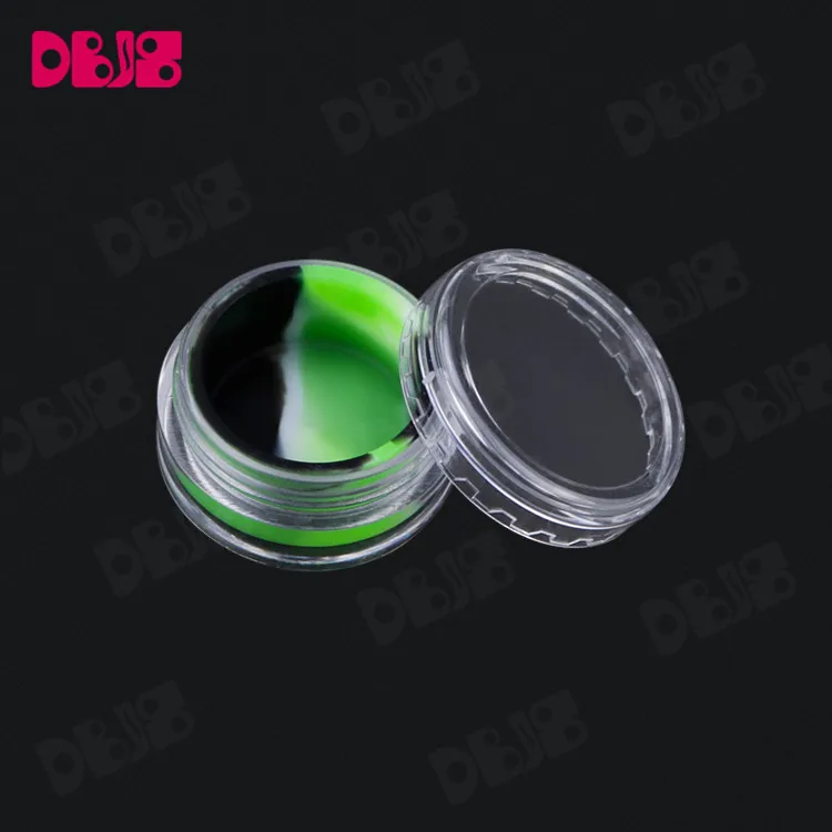 
Unique Design Silicone Container Wax Jars Custom Logo Plastic Clear Wax Container Jar 
