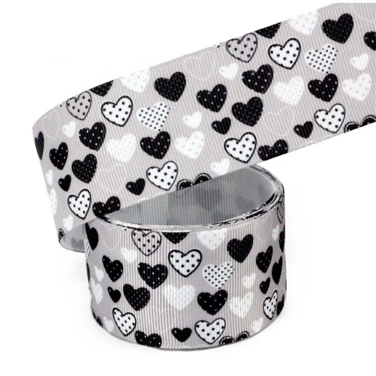 3 inch grosgrain floral custom printed logo ribbon