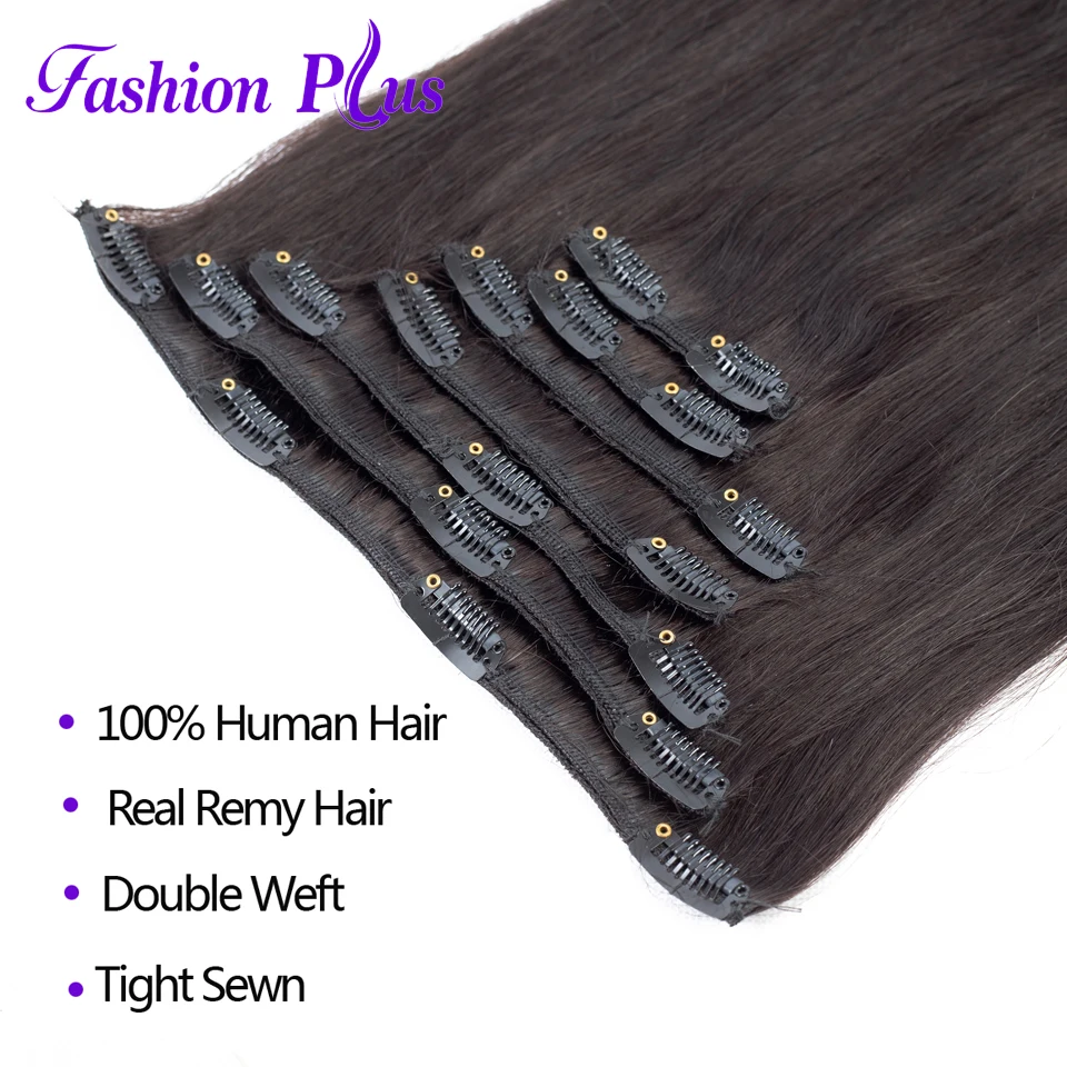 Clip in Brazilian Virgin Remy Human hair extensions