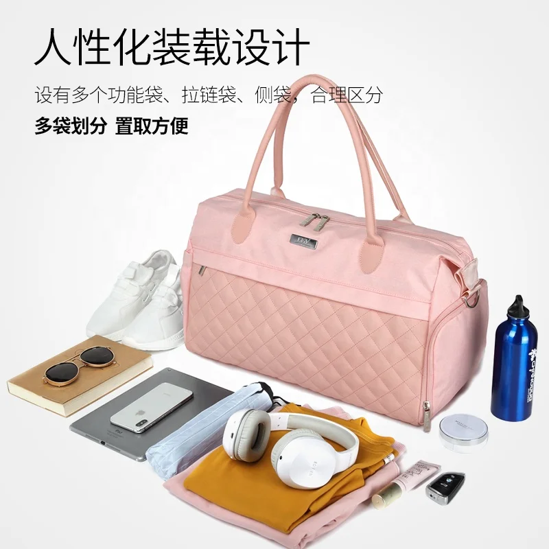 
Custom Sports Gym Bag Waterproof Gym Duffle Bag Weekend Travel Bag Organizer 