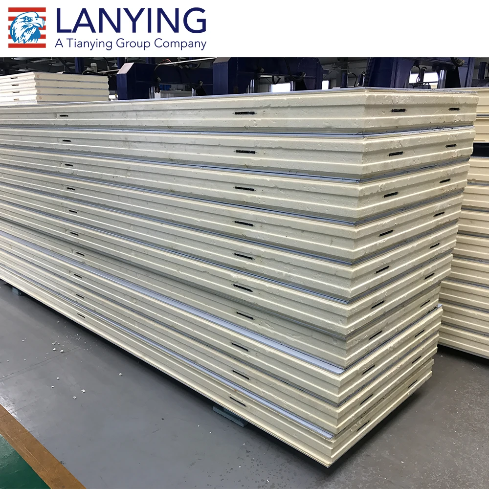 Camlock polyurethane cold room insulation sandwich panel