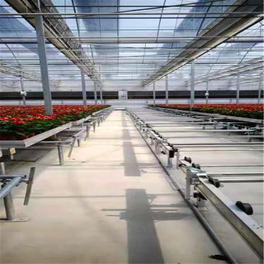 
greenhouse table planting automatic transportable table seed rolling tables for garden 