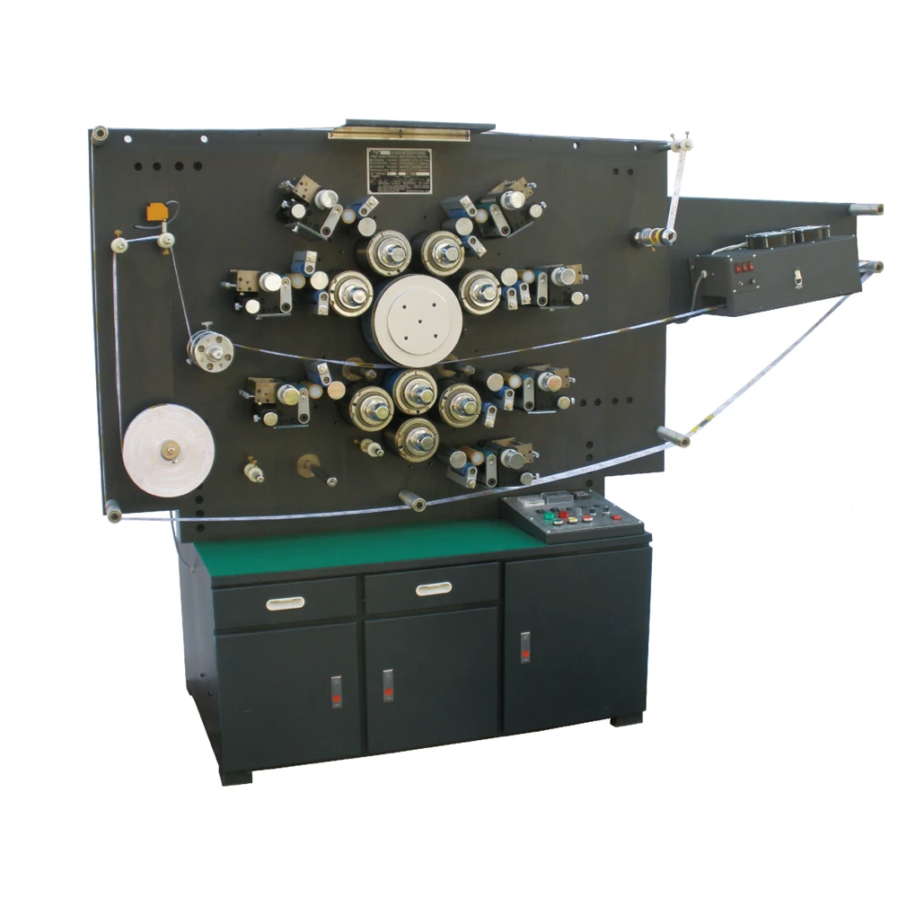 High speed Automatic Satin printing press  rotary Fabric logo Label printing machine