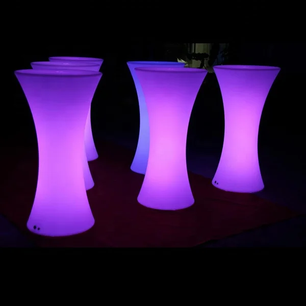 Комнатный и наружный пластиковый светодиодный Банкетный коктейльный стол/светодиодный стол для мероприятий