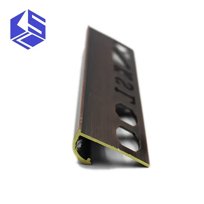 Corrosion resistant durable brass quarter round corner trim for tile