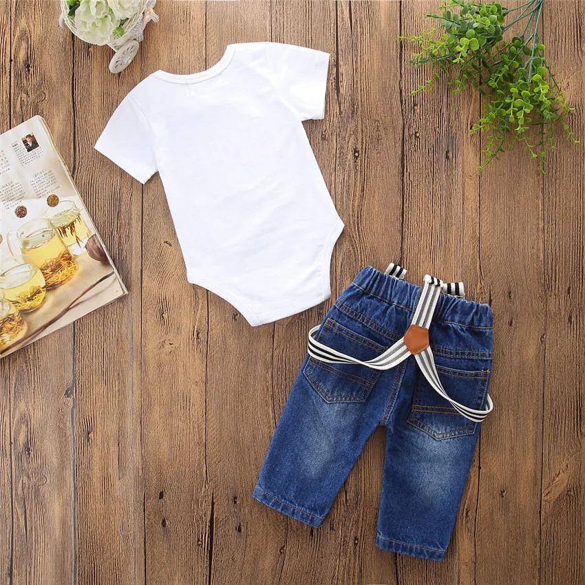 Short sleeves 6M-3T 2pcs rompers set summer toddler clothes for european boys