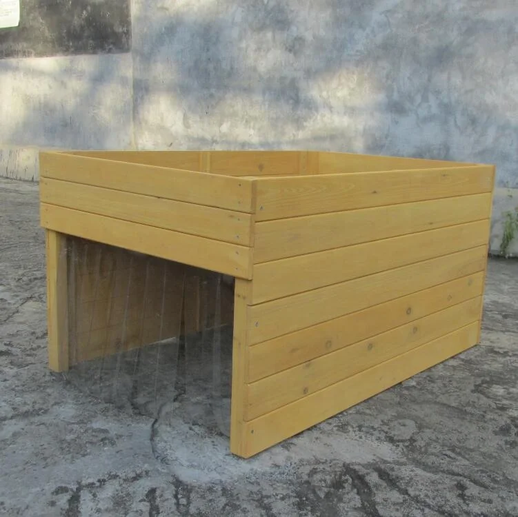 Hight-quality wooden lawn mower robot garage shelter flower pot