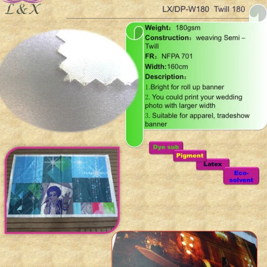 
LX/DP-W180 sublimation semi-stain banner fabric 