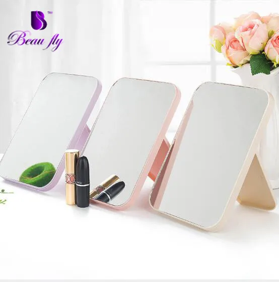 Rectangular desktop mirror hd  desktop dressing mirror folding portable makeup mirror