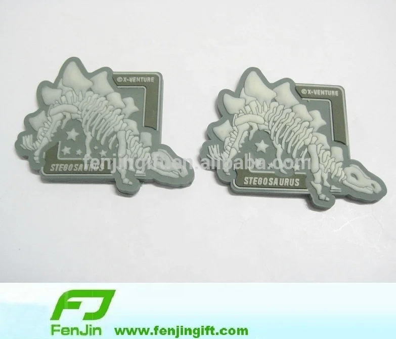 Glow in dark fridge magnet custom noctilucent glowing rubber silicone Luminous fridge magnet with your logo