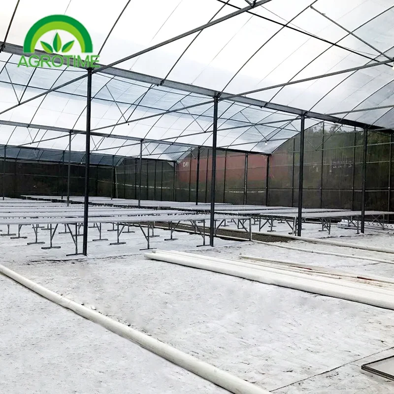 Automatic roof vents greenhouse for agriculture