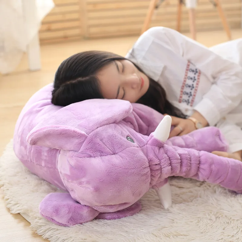 Lustomized wholesale luxury pink elephant pillow baby soft as 60cm plush stuffed material elephant plush toys