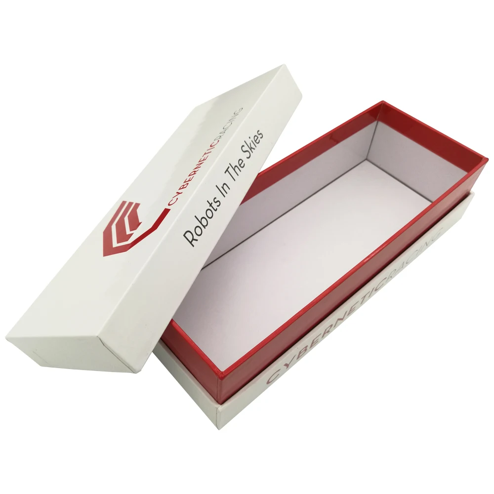 
Custom logo printed paper magnetic white gift box 