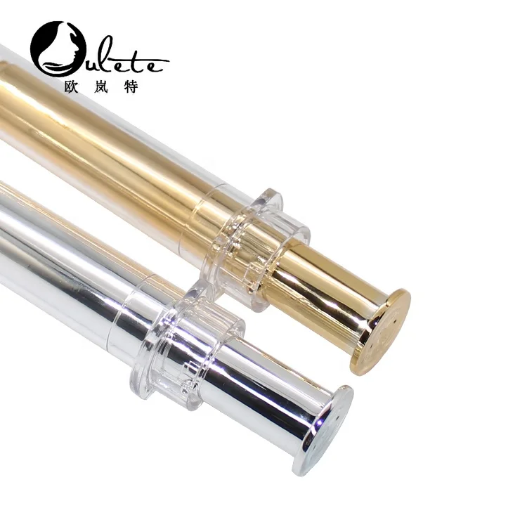 plastic cosmetic packaging eye cream 10ML 20ml gold airless syringe