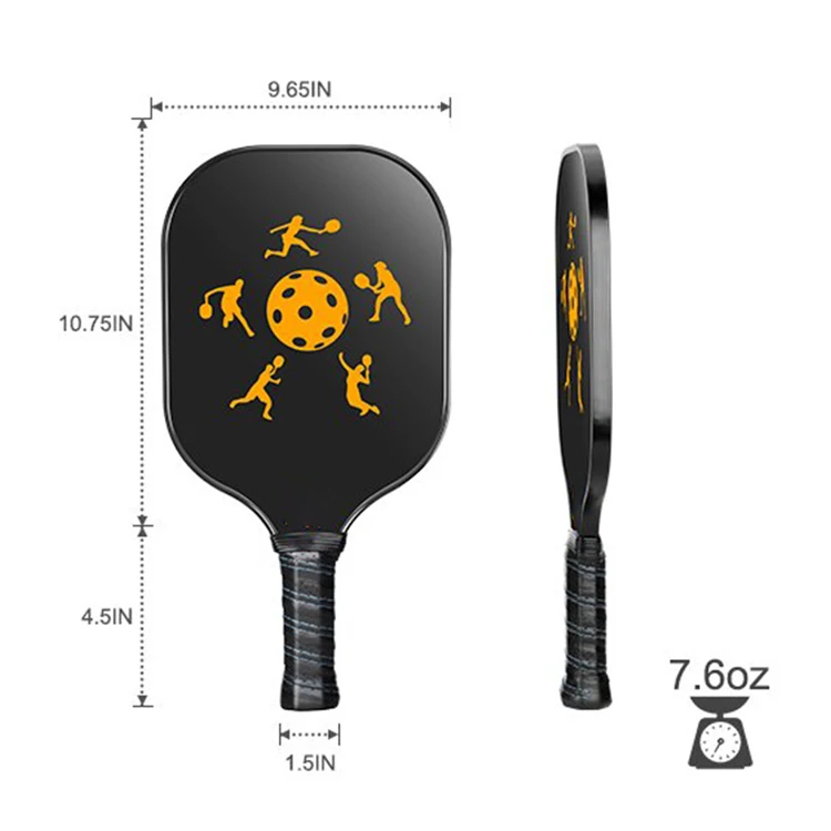 Good quality wholesale graphite cartbon fiber pickleball paddle racket