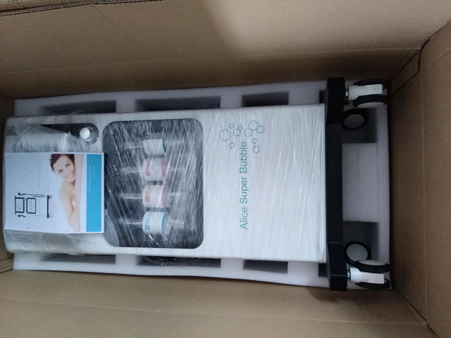Free Shipping Alice super bubble facial whitening machine 7 in 1 CO2 BIO RF Oxygen Spray Hydro Dermabrasion Machine
