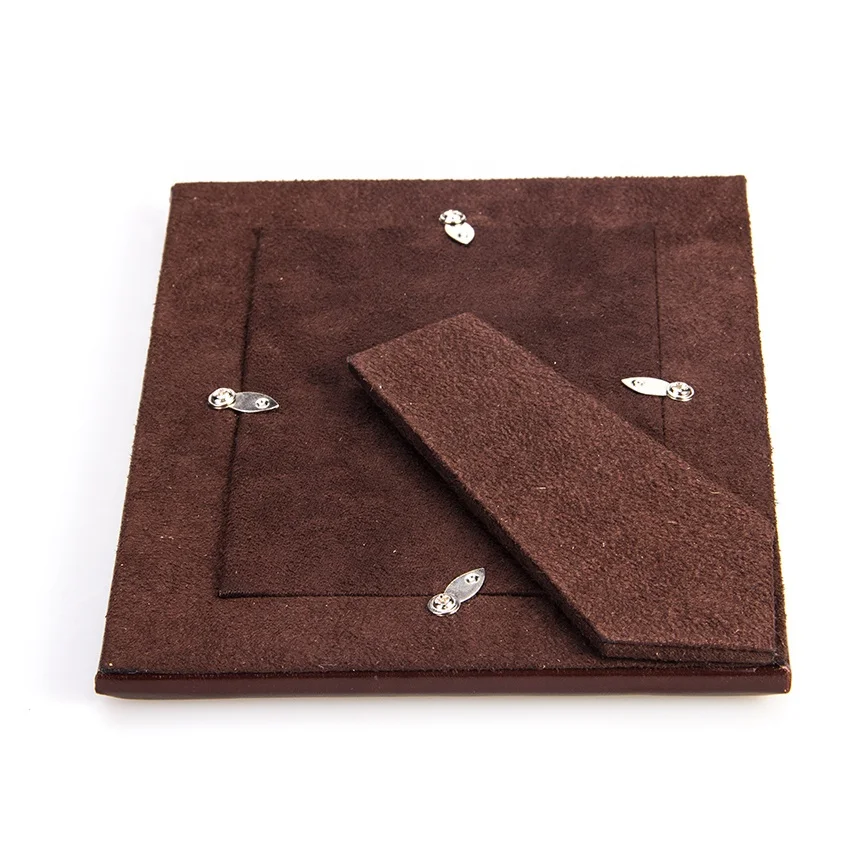 High quality Desk Table PU leather photo picture frame with custom logo