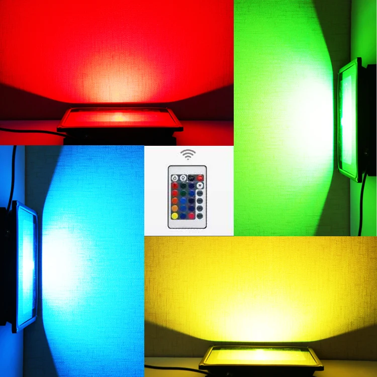 High efficiency ip65 waterproof outdoor RGB 10W 20W 30W 50W RGB led floodlight