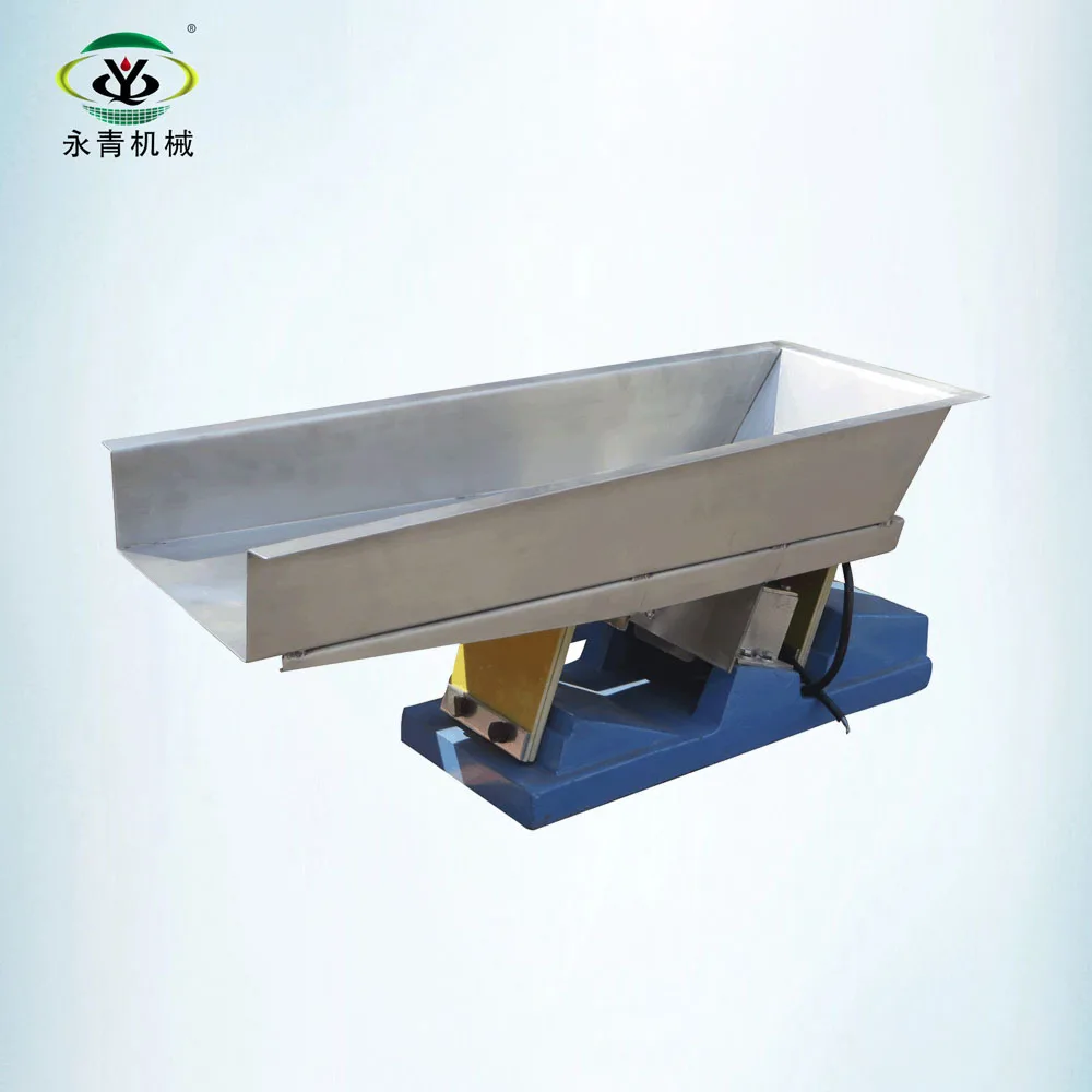 Lightweight electromagnetic linear vibrating feeder matched with hopper