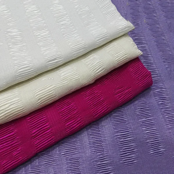 Crinkled Polyester Satin Fabric/Crinkled Satin Fabric