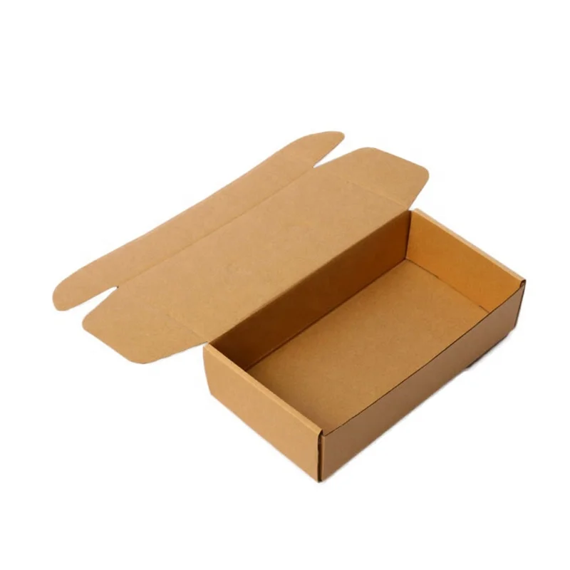 China Supplier Brown Custom Craft Logo Paper Corrugated Postal Shipping Box Package