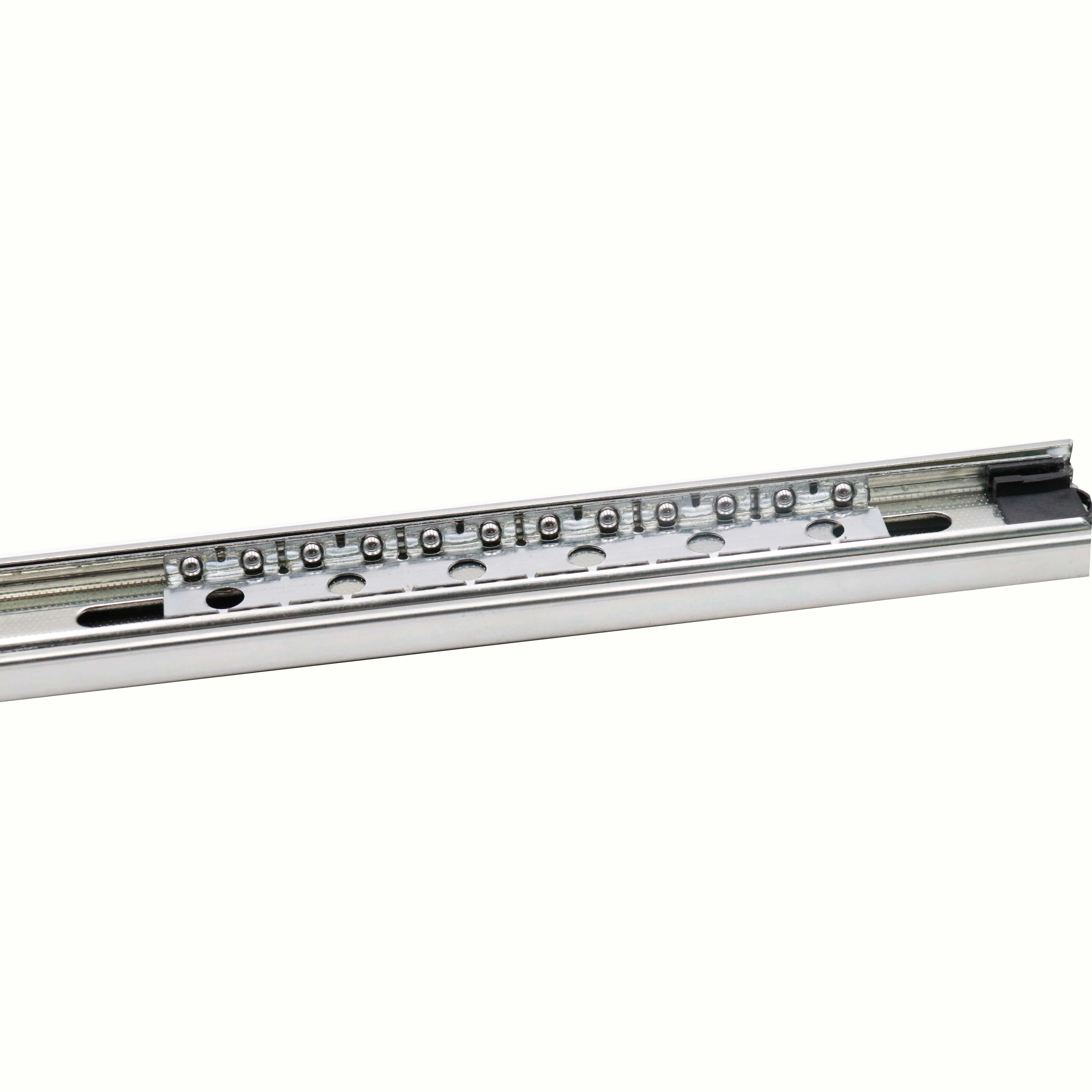 42MM slide out drawer channels telescopic three section linear ball bearing rail for furniture
