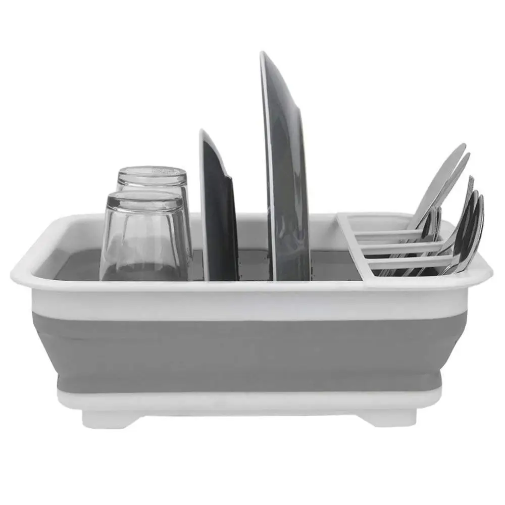 Collapsible Drying Dish Storage Portable Dinnerware Organizer Plastic Kitchen Storage Containers Box