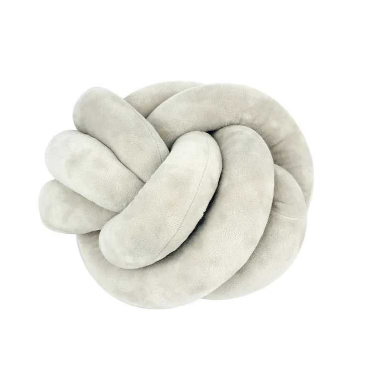 Custom Size Soft Velour Comfortable Decorative Knot Throw Pillow Cover Cushion Sofa Decoration for Home