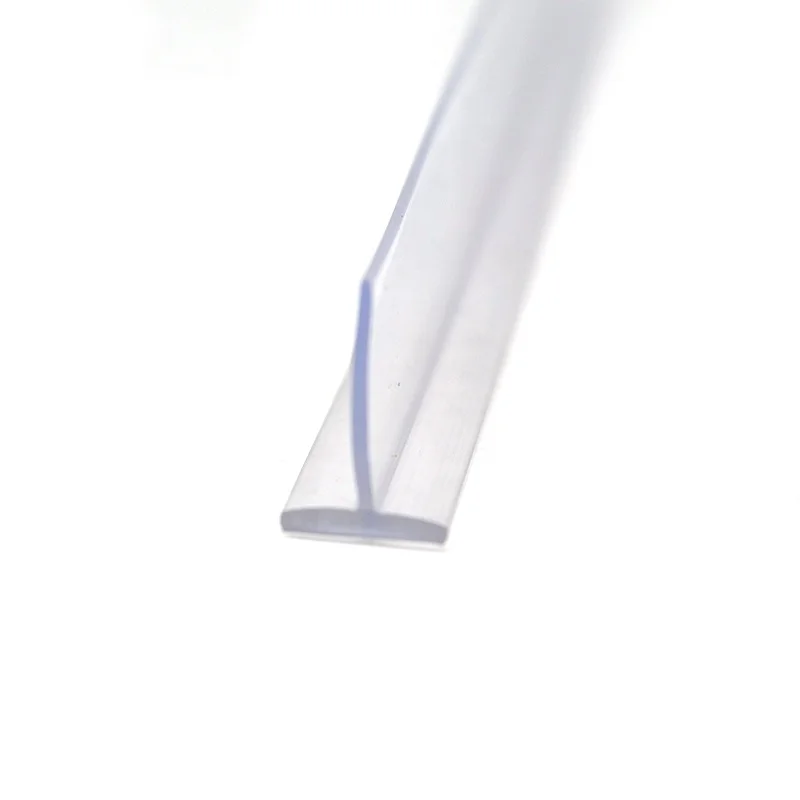 Clear Vinyl T-Shaped Shower Door Bottom Seal