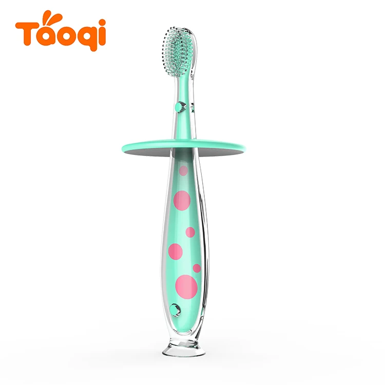 Лидер продаж 2022, Детская Силиконовая зубная щетка на присоске