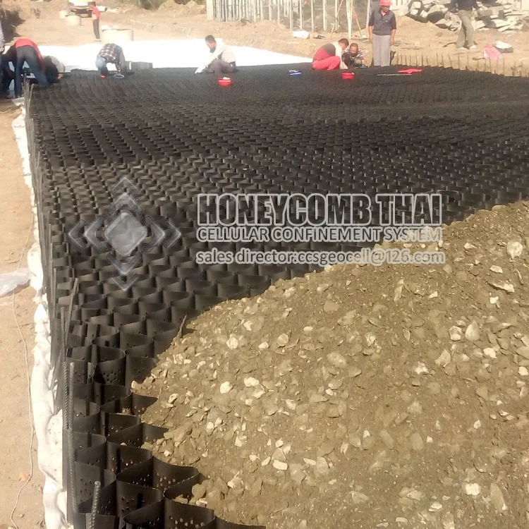 
grass grid paver honeycomb hdpe geocell for load support 
