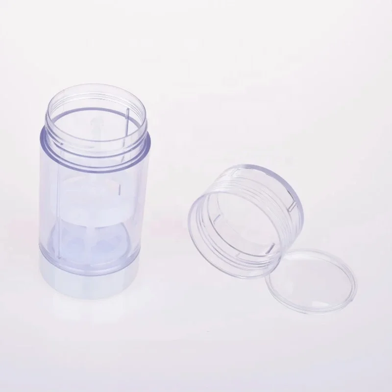 RTS 200PCS/LOT 30ml AS clear plastic cylinder deodorant tube 1oz empty deodorant stick containers round shape lip balm tube