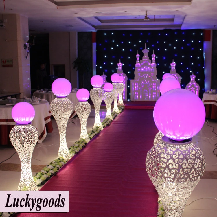 
 LDJ233 горячий дизайн в форме русалки Свадебная дорожка столб со светодиодной подсветкой шар украшение для свадебной вечеринки сценический дисплей  