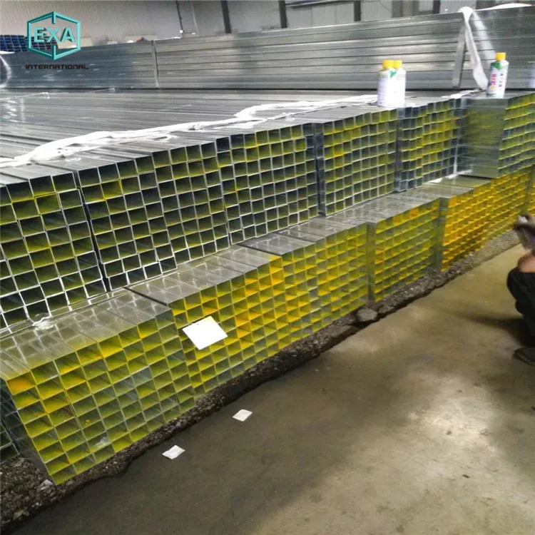 2 мм толщина стенки предварительно гальванизированная квадратная труба стальная труба размеры с хорошим ценой