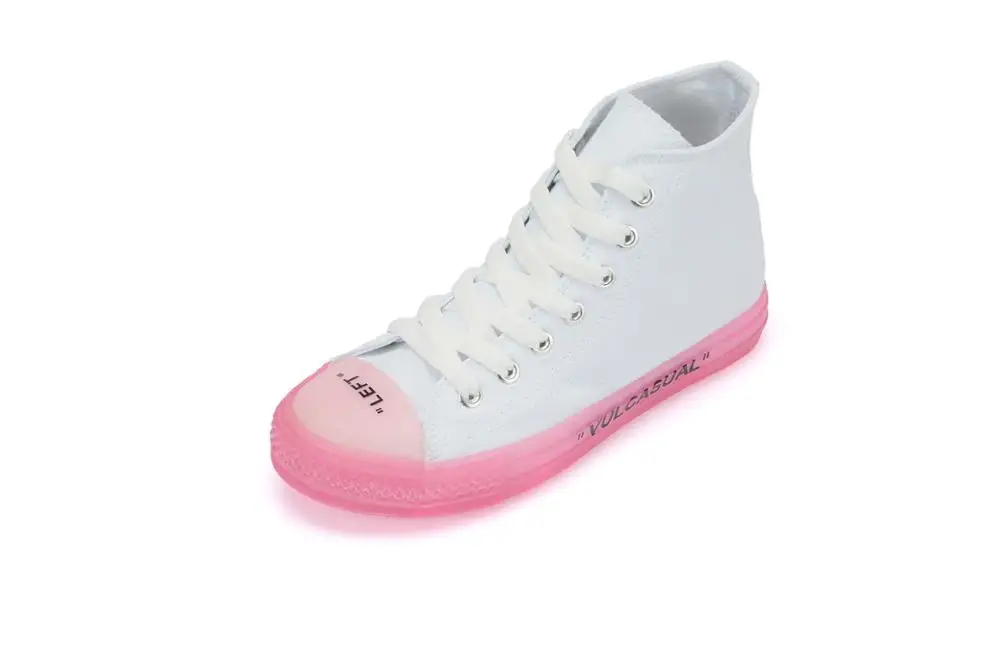 Transparent sole canvas shoes go well with ins casual shoes for students vulcanized shoes