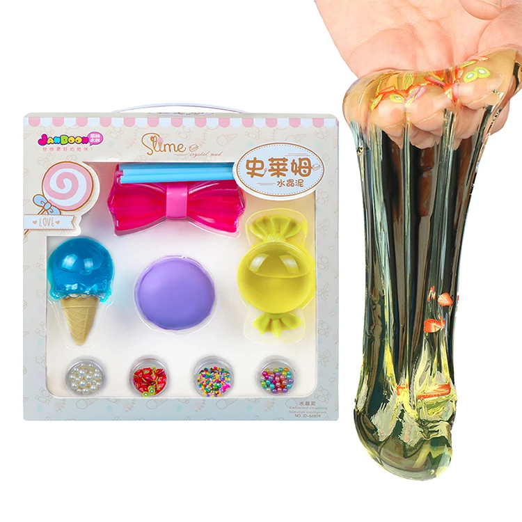 
Сладкие Роскошные конфеты Jandoon, макарон, мороженое, Подарочная коробка с бантом, Набор для изготовления слайма 