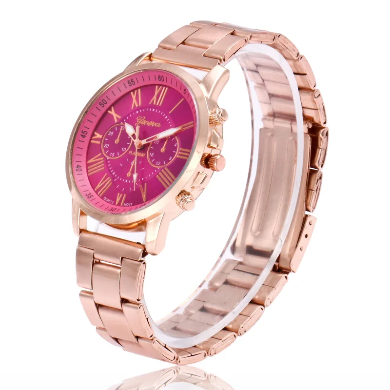 Luxury Geneva Quartz Watch Women Men Classic Stainless Steel Strap Dress Wrist Watch Casual Unisex Watches (KWT2123)