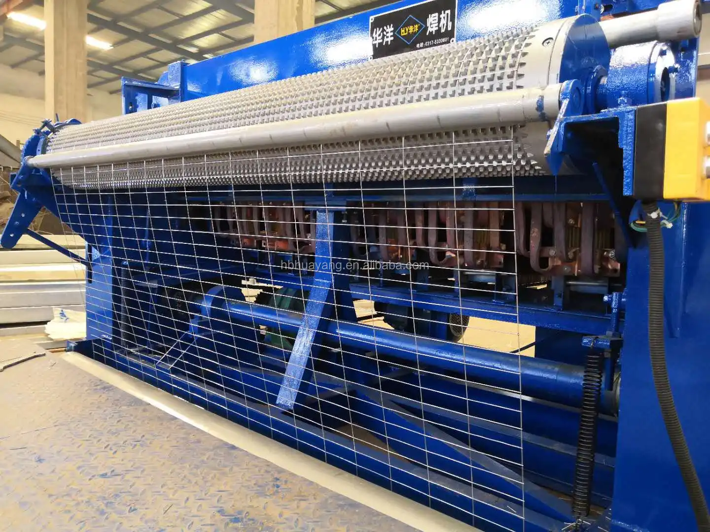 Welded wire mesh production line