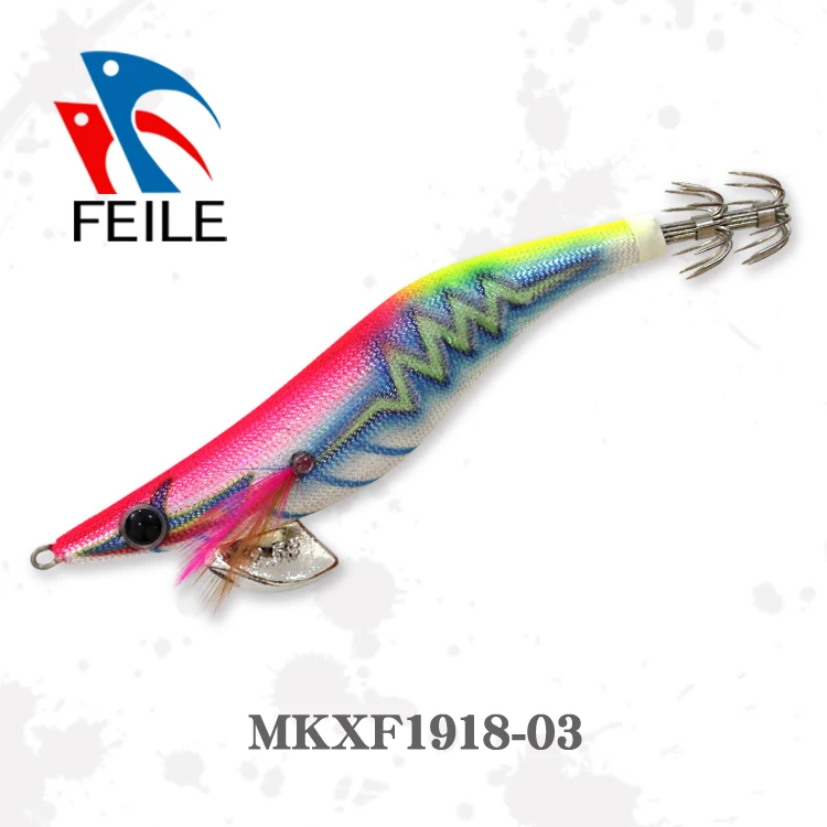 high quality japanese 490 glow with rattle squid jig
